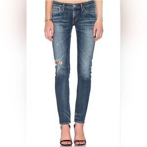 AGoldE Women's Slim Skinny Distressed Chole Jeans Medium Wash Size 24 EUC
